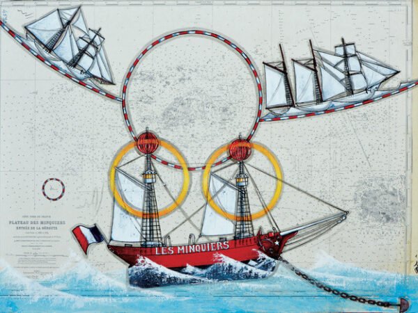 Le bateau feu des Minquiers