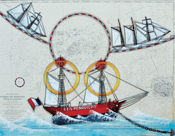 Le bateau feu des Minquiers