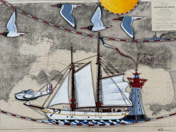 Le phare de l'aviation, Saint-Mandrier et la goélette école Notre-Dame d’Etel