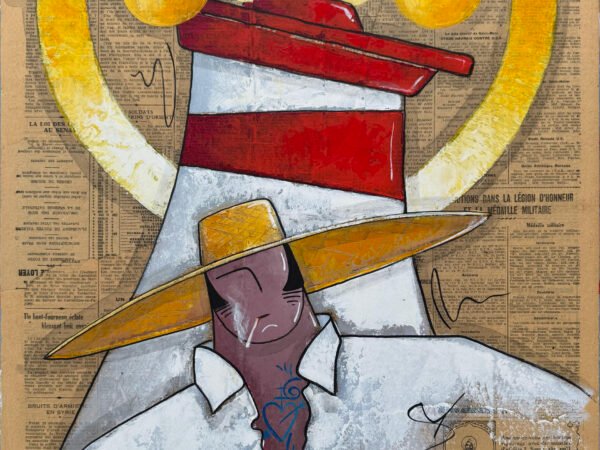 L’homme tatoué au chapeau de paille