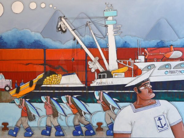 Mariella déchargement du thonier.