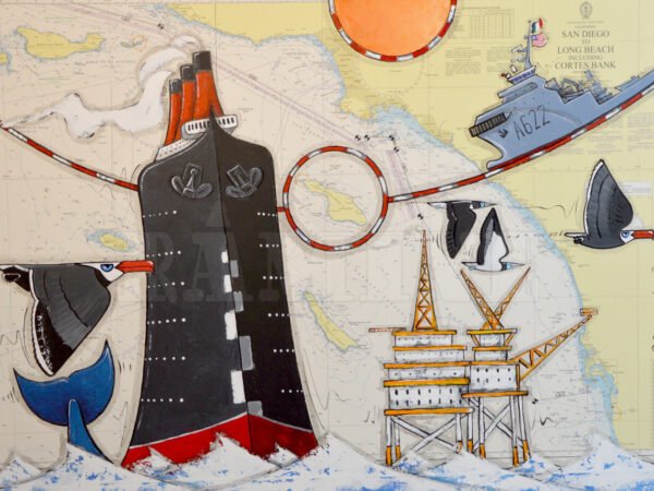 Passage devant Los Angeles et le Queen Mary