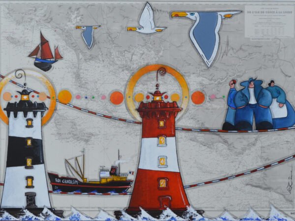 Les deux couleurs du Phare des Grands-Cardinaux