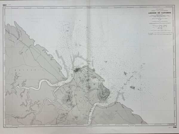 Carte marine à peindre - Abords de Cayenne