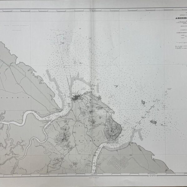 Carte marine à peindre - Abords de Cayenne