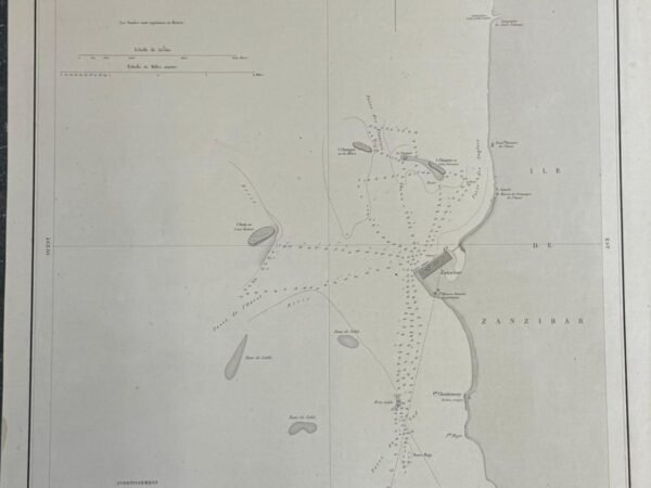 Carte marine à peindre - Abords de Zanzibar