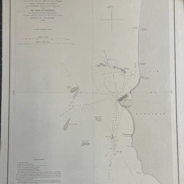 Carte marine à peindre - Abords de Zanzibar