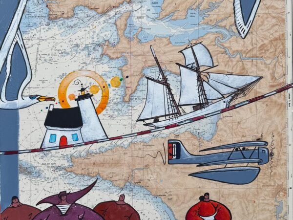 Le phare de Tevennec et la goélette