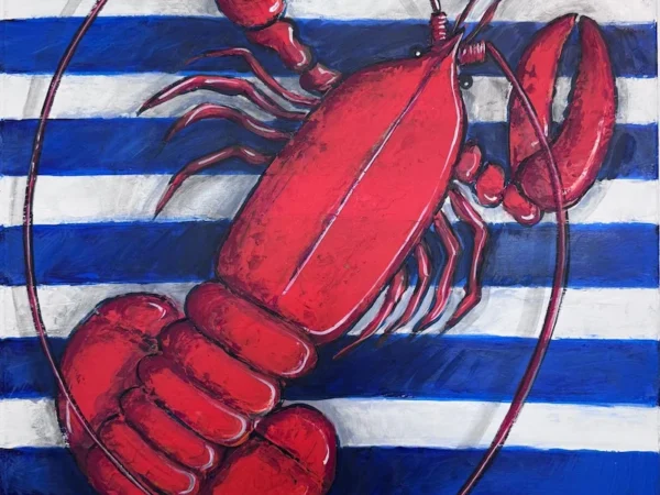 Peinture le homard cuit
