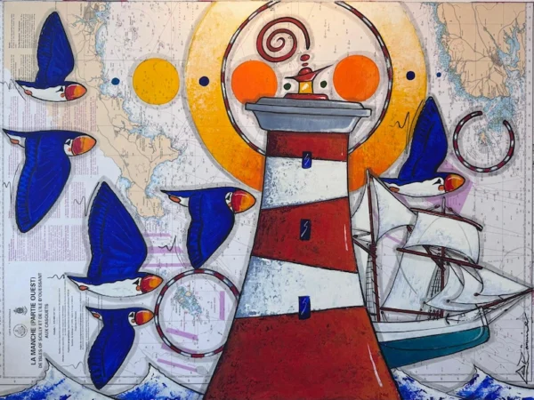 Peinture les macareux